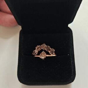 NWOT Herkimer diamonds in copper -size 7